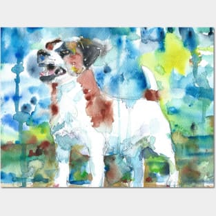 JACK RUSSELL TERRIER - watercolor portrait .2 Posters and Art